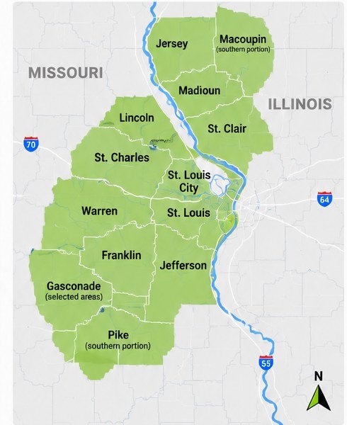 Trailer Trash Hauling service area map